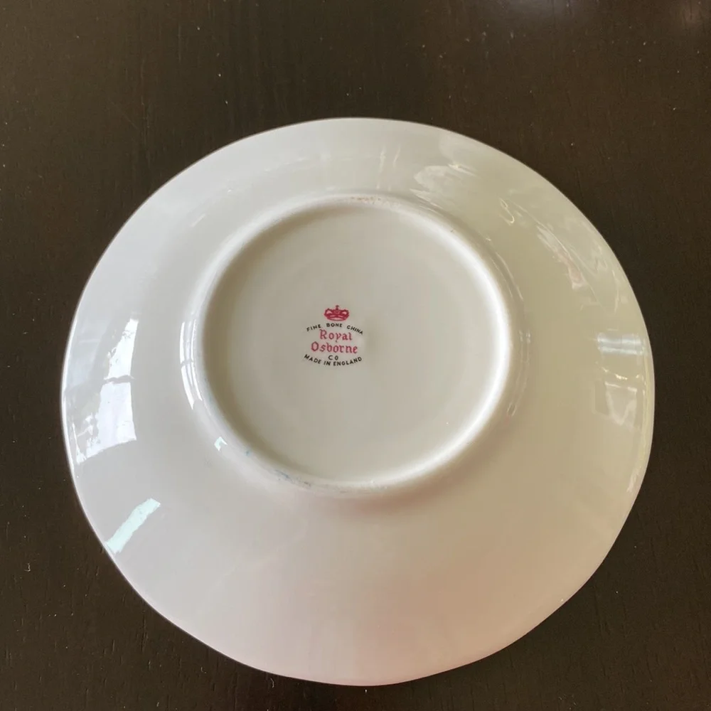 MCM Royal Osborne Elegant White Bone China Tea Cup & Saucer & Plate Set! - Picture 8 of 8